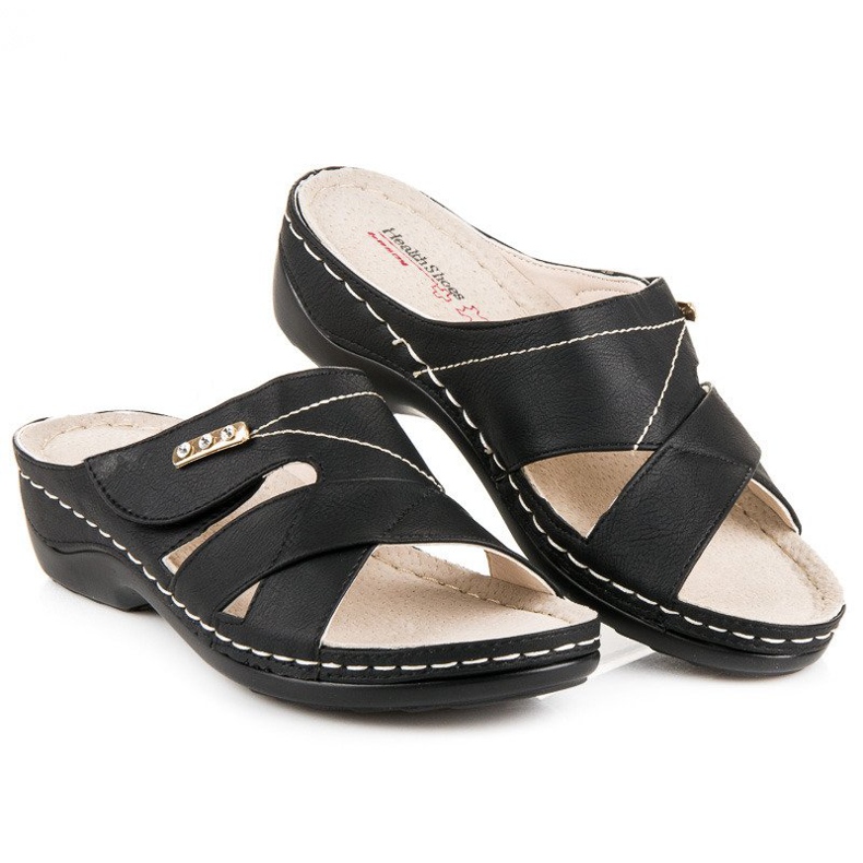 Hasby Bekväma sommartofflor svart 2