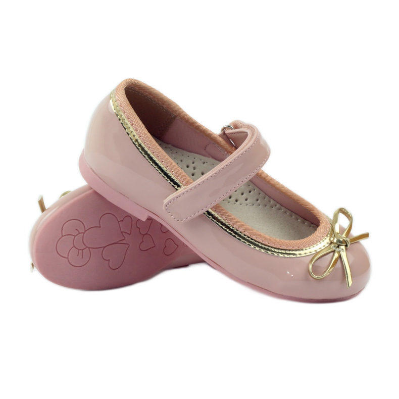 American Club Ballerinas pumpar med en amerikansk rosett rosa 3
