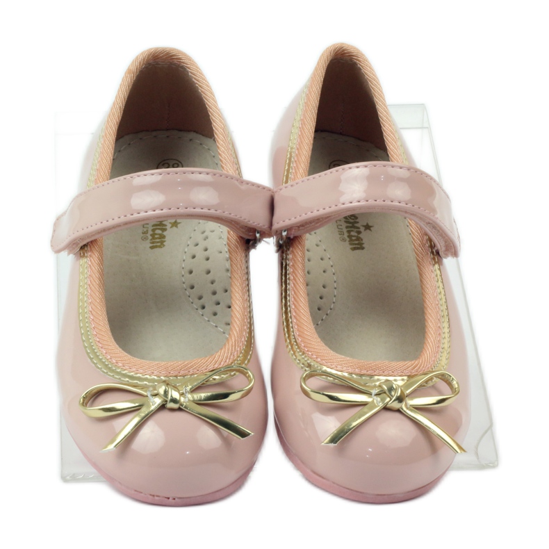 American Club Ballerinas pumpar med en amerikansk rosett rosa 4