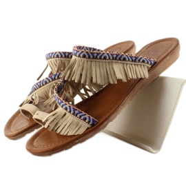 Indisk flip-flops i taupe stil brun 2