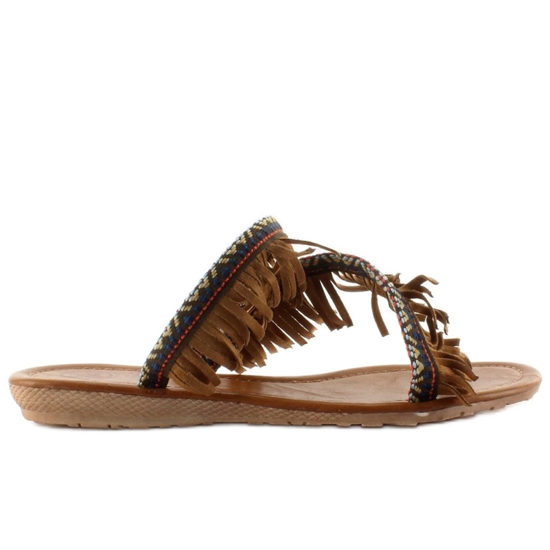 Flipflops i indisk stil k1626302 Kamel brun 1