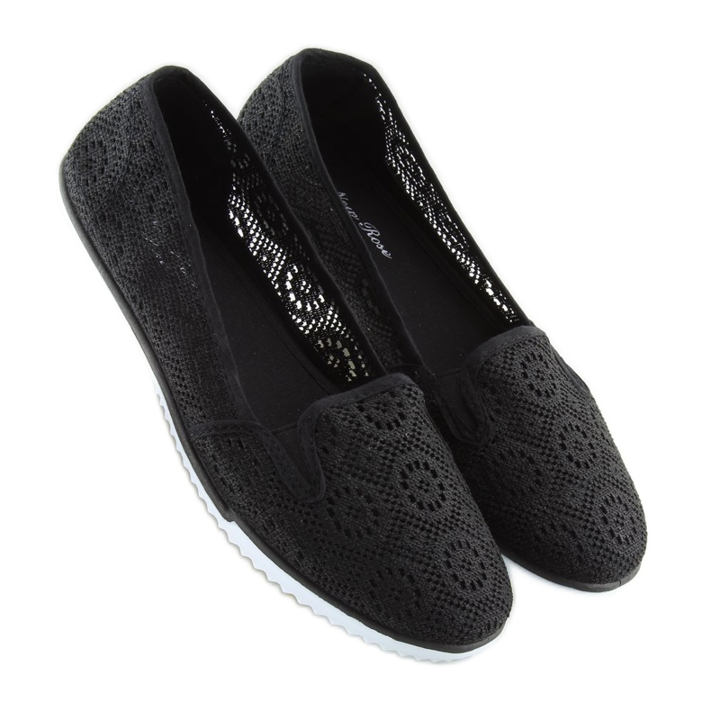 Svart spets slipony MN70 svart 1