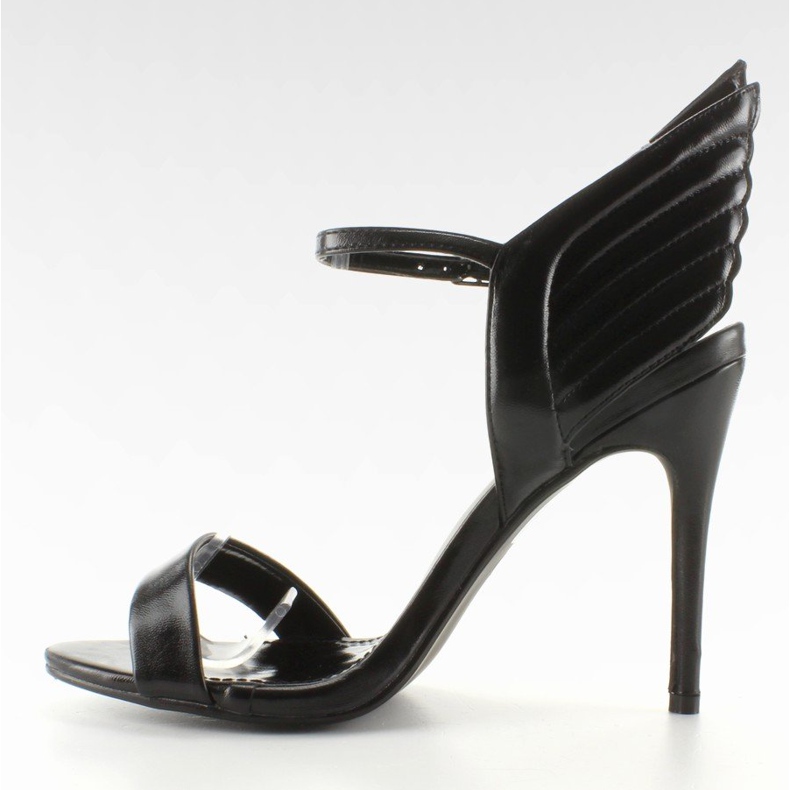 Sandaler på stift med vingar LT65 Svart 2