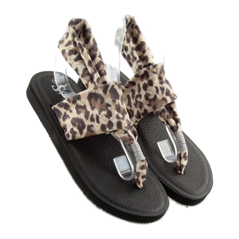 Sandaler, bomullsleopard DD82P Leopard brun 1
