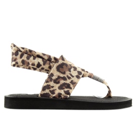 Sandaler, bomullsleopard DD82P Leopard brun 2