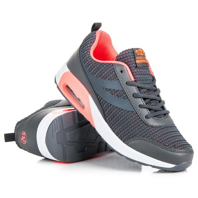 Ax Boxing Trendiga sportskor grå rosa 1