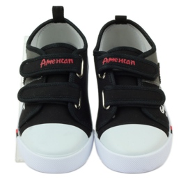 American Club Amerikanska barnsneakers lädersneakers röd grå svart 4