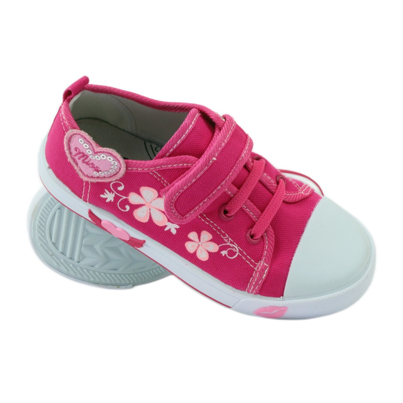 American Club American heart sneakers med läder innersula rosa 3