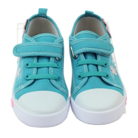 American Club American heart sneakers med läder innersula grön blå 4