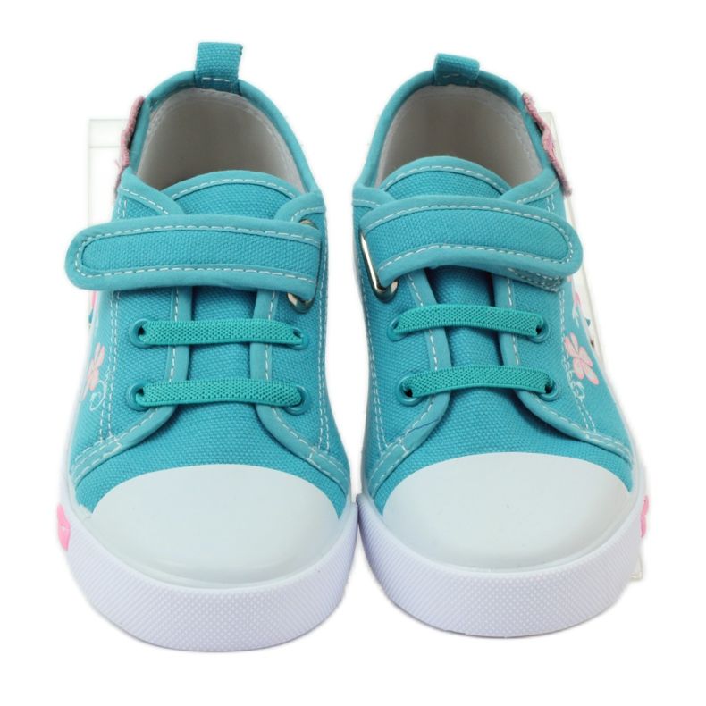 American Club American heart sneakers med läder innersula grön blå 4