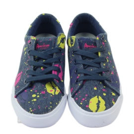 American Club Denim sneakers sneakers i amerikansk mun marinblå 4