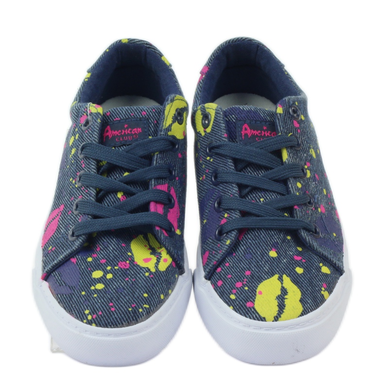 American Club Denim sneakers sneakers i amerikansk mun marinblå 4