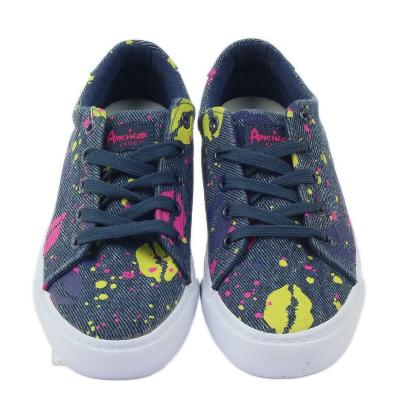 American Club Denim sneakers sneakers i amerikansk mun marinblå 4