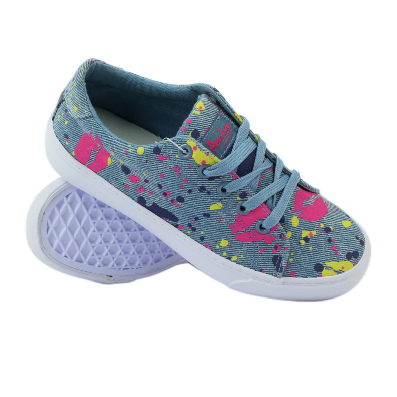American Club Denim sneakers sneakers i amerikansk mun blå 3