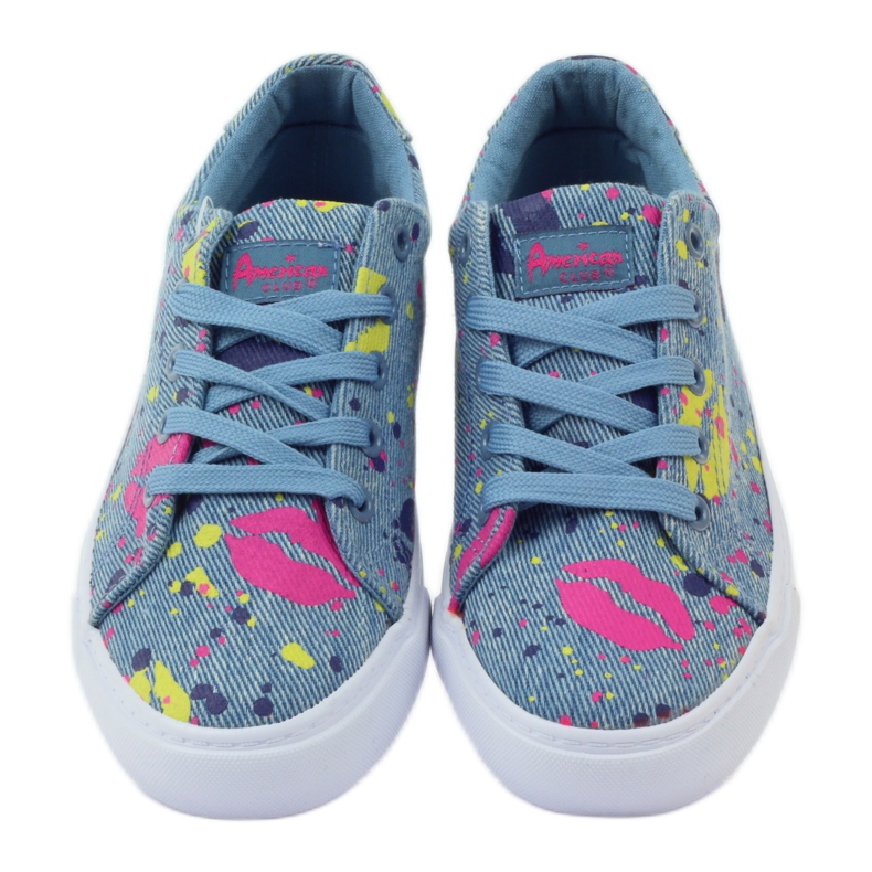 American Club Denim sneakers sneakers i amerikansk mun blå 4