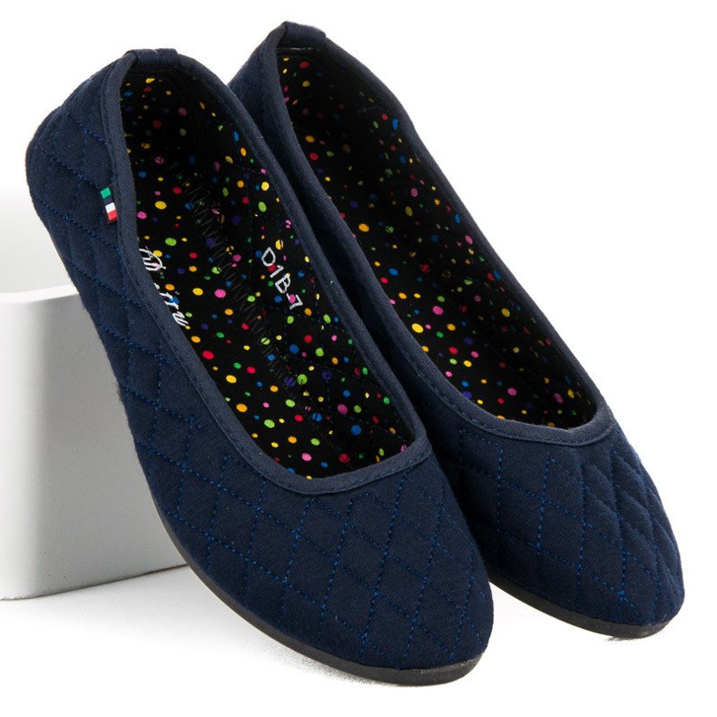 Ballerinor i tyg blå 2