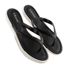 Svarta flip-flops för kvinnor svart CK41P Svart 2