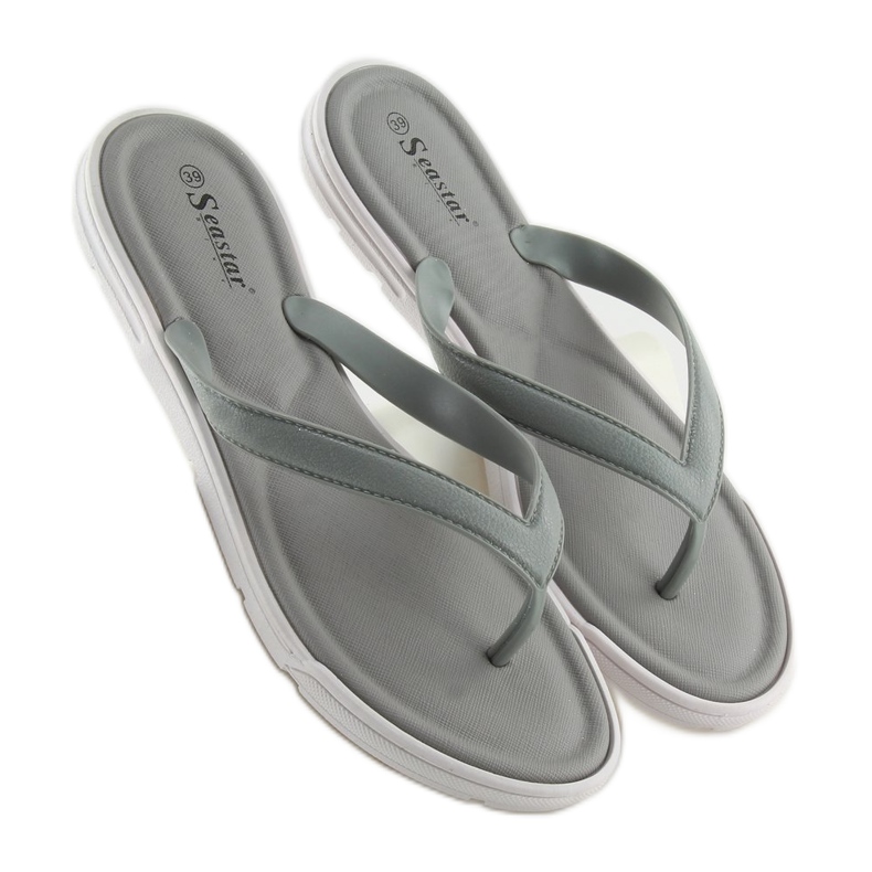 Gråa flip-flops för kvinnor CK41P Grå 2