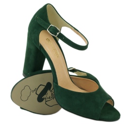 ESPINTO 246 gröna sandaler röd 3