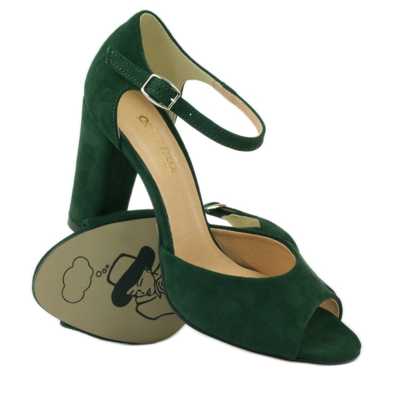 ESPINTO 246 gröna sandaler röd 3