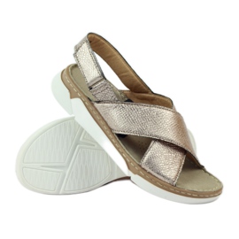 Filippo Bekväma gyllene kardborresandaler 3