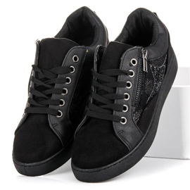Erynn Trendiga bundna sneakers svart 1