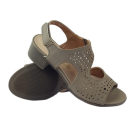 M.Daszyński Lädersandaler Daszyński beige 3