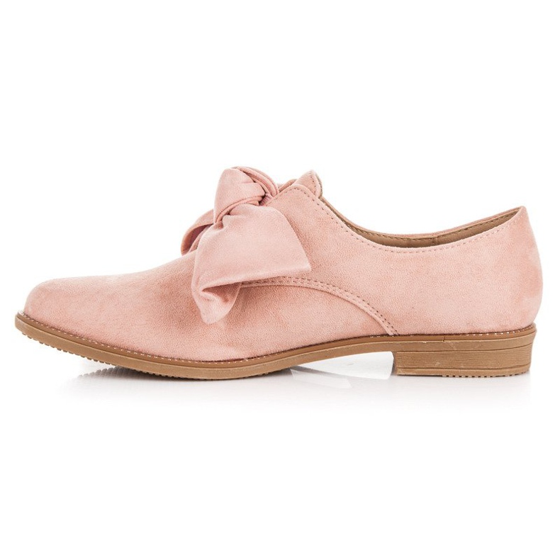 Bestelle Slip-on skor i mocka rosa 1
