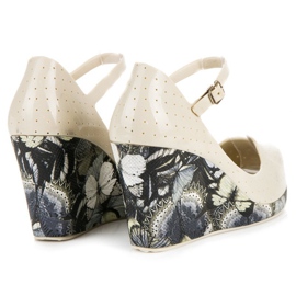 Meliskisandaler på vinceza kilklack brun 1