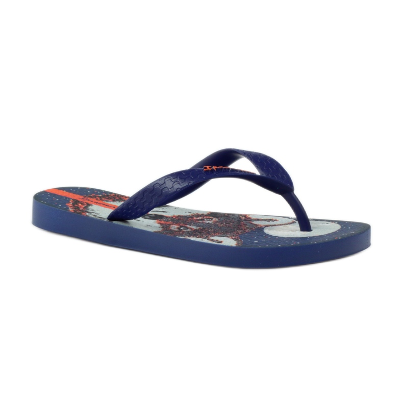 Ipanema barns flip -flops med en varg marinblå blå 1