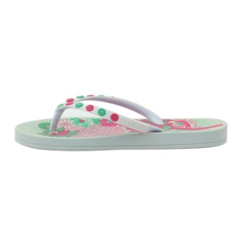 Ipanema 82387 blommiga flipflops rosa grön vit 2