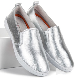 VINCEZA Silver Slipons grå 1