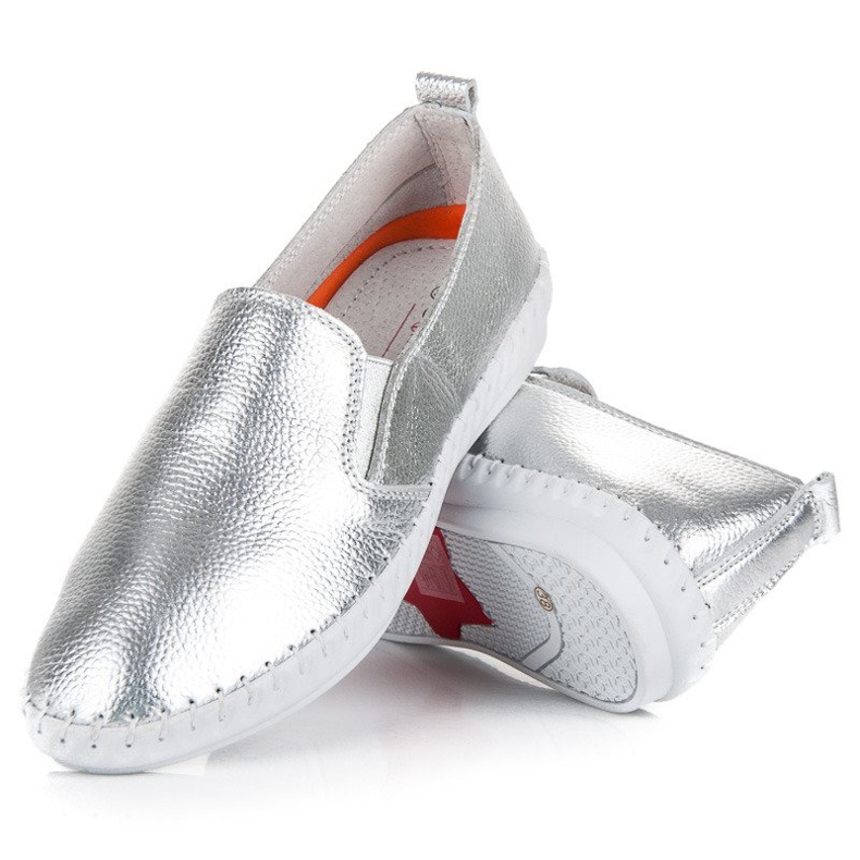 VINCEZA Silver Slipons grå 2