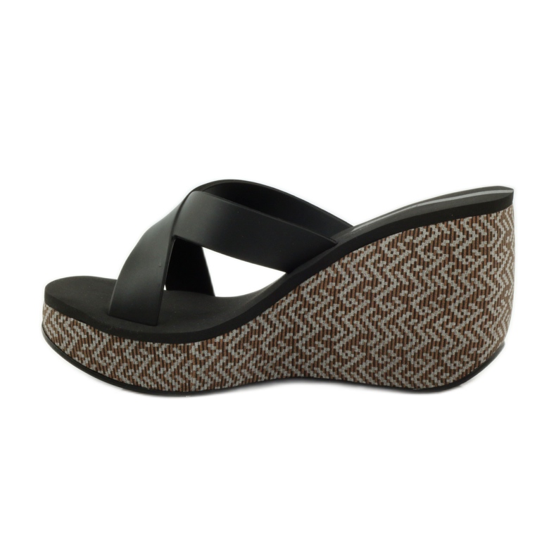 Ipanema 82288 wedge tofflor för kvinnor svart brun 2
