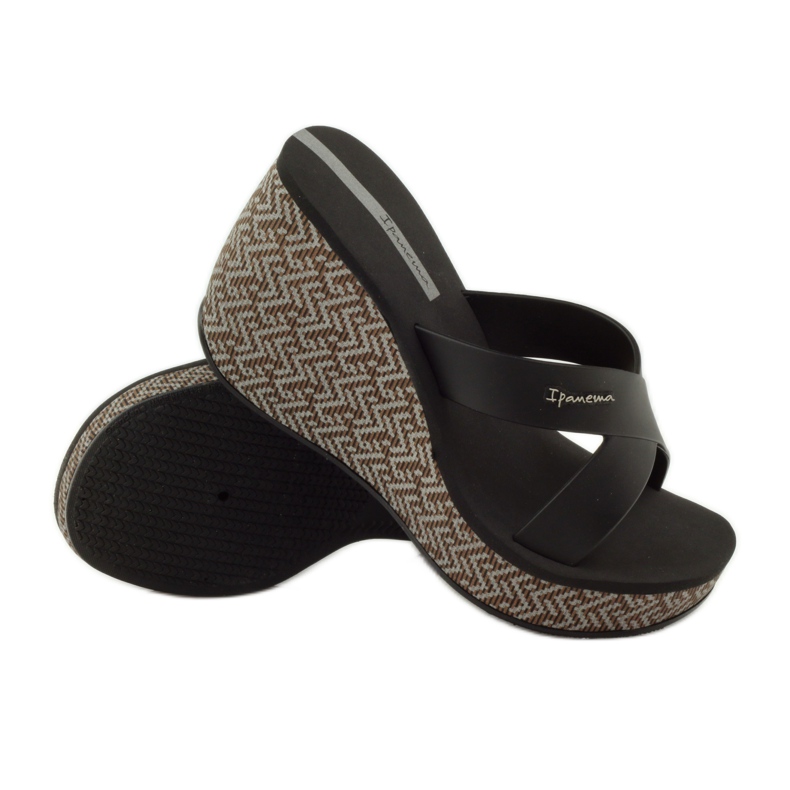 Ipanema 82288 wedge tofflor för kvinnor svart brun 3
