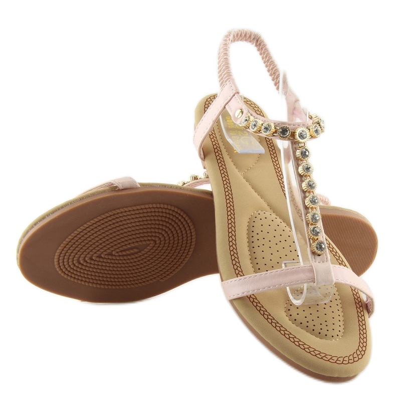 Sandaler med rosa cubic zirconia AS10875 Rosa 1