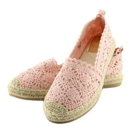 Rosa spets espadrilles BB11 Rosa 2