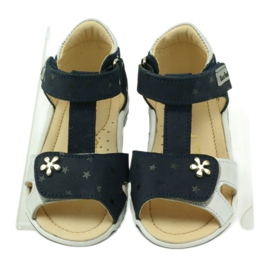 Kardborresandaler Bartuś 138 marinblå grå 4