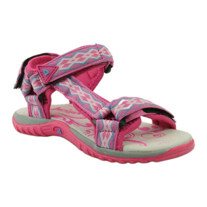 American Club Sandaler med ett amerikanskt 5268-läderinlägg violett rosa 1