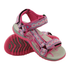 American Club Sandaler med ett amerikanskt 5268-läderinlägg violett rosa 3