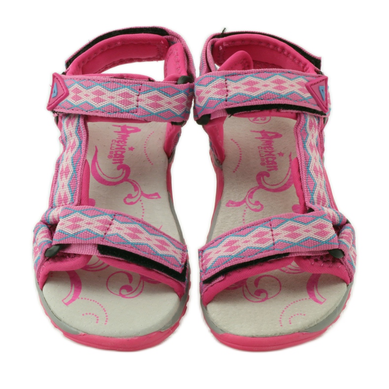 American Club Sandaler med ett amerikanskt 5268-läderinlägg violett rosa 4