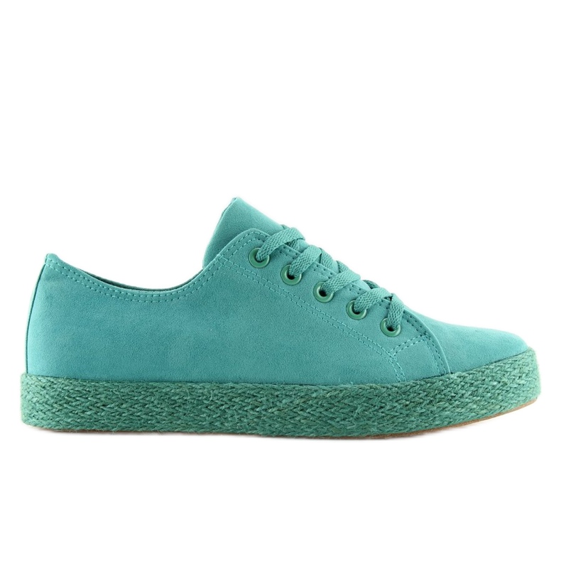 Espadrillor fullfärg turkos K1830201 Azul grön 2