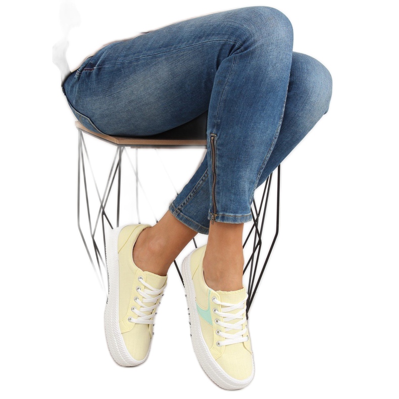 Gula K1831401 Amarillo sneakers med hög sula 2