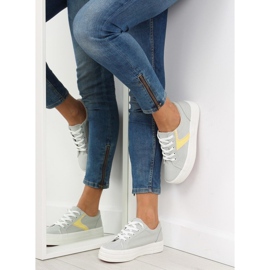 Gråa sneakers på hög sula K1831401 Gris 1