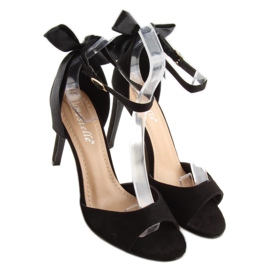 Svarta sandaler på hög klack Z921-7SA-2 svart 2