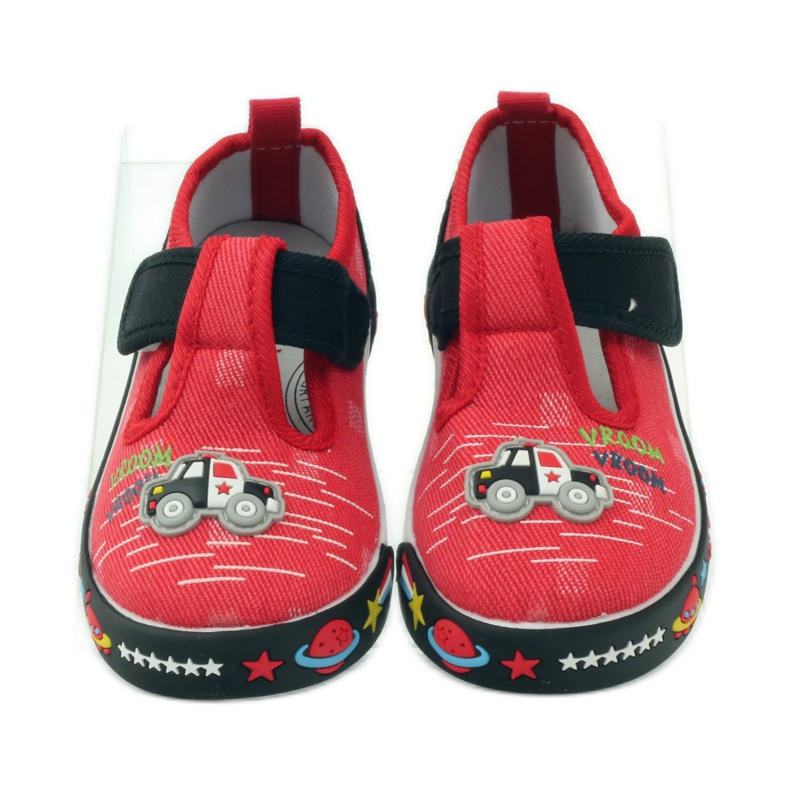 American Club Amerikanska innersula sneakers i läder röd svart 4