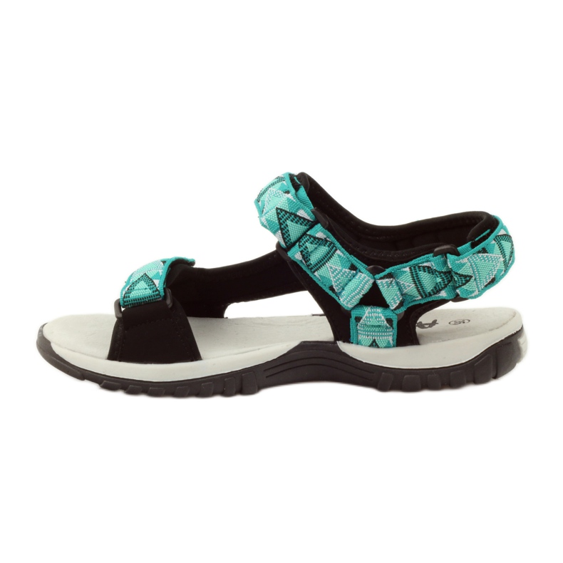 American Club Sandaler med ett amerikanskt 6102-läderinlägg grön svart 2