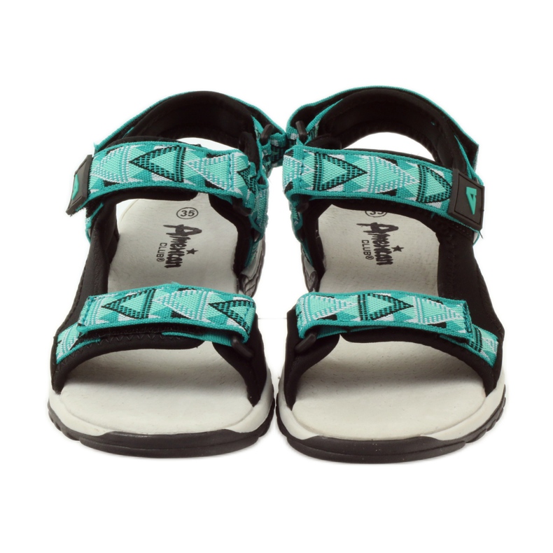 American Club Sandaler med ett amerikanskt 6102-läderinlägg grön svart 4
