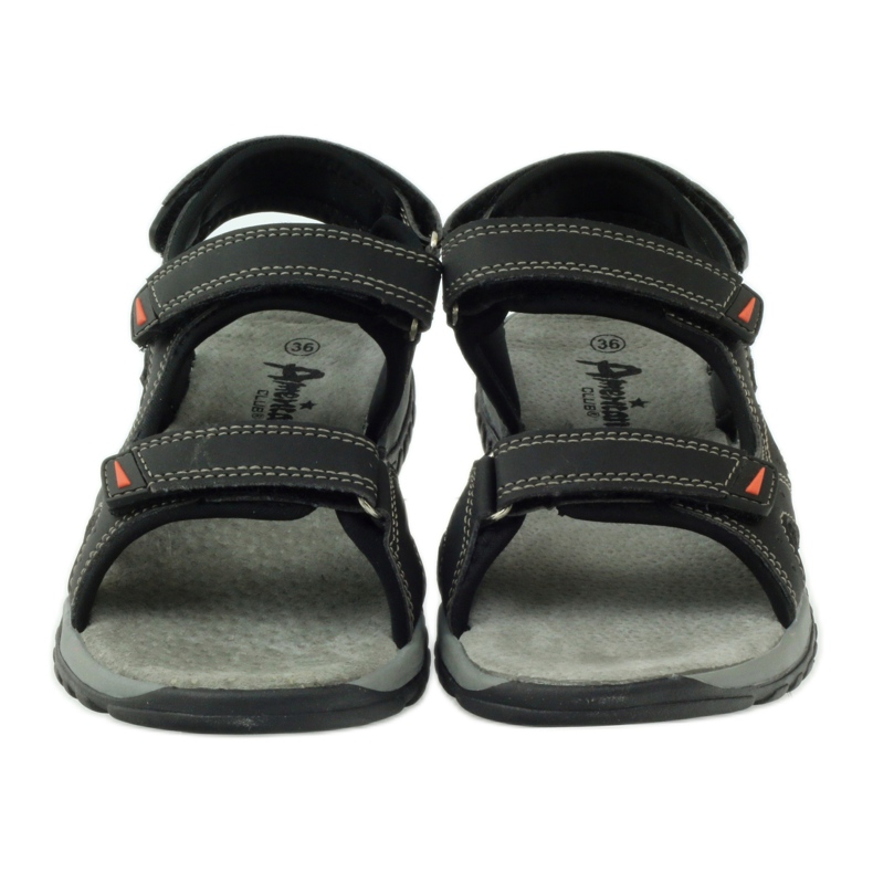 American Club Sandaler med en amerikansk 6201 läderinsats svart 4