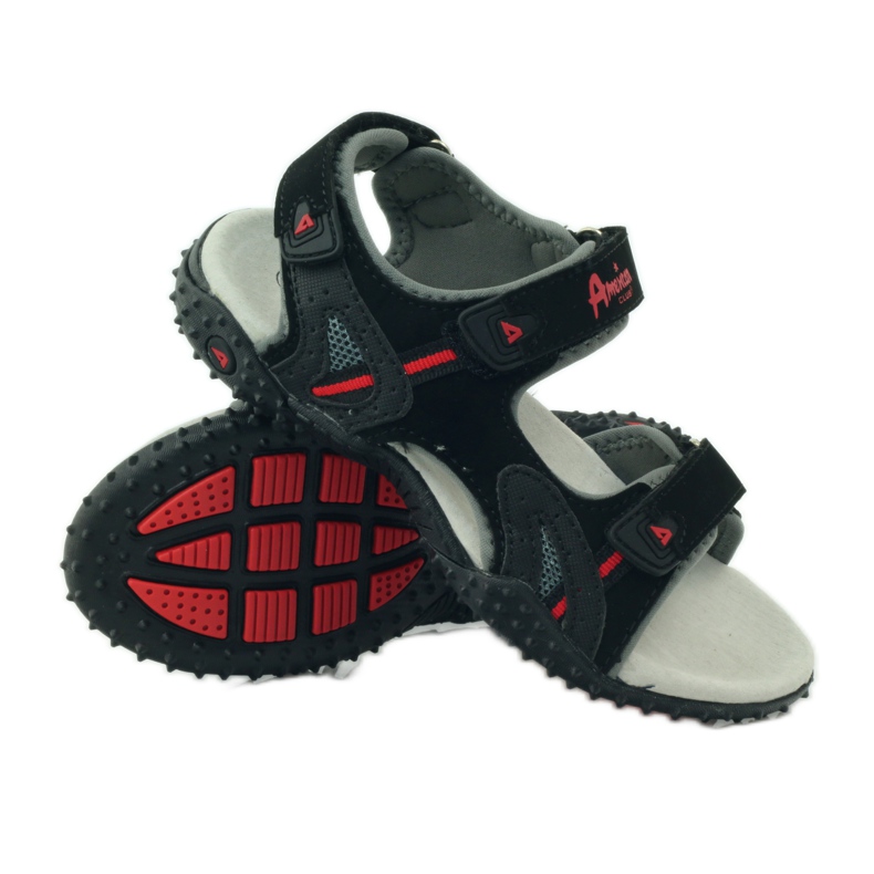 American Club Sandaler med ett amerikanskt 5267-läderinlägg svart 3